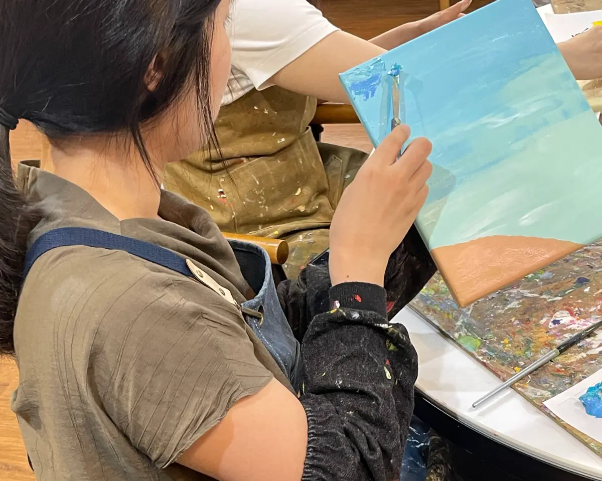 남산뷰 화실에서 즐기는 와인 & 나이프페인팅