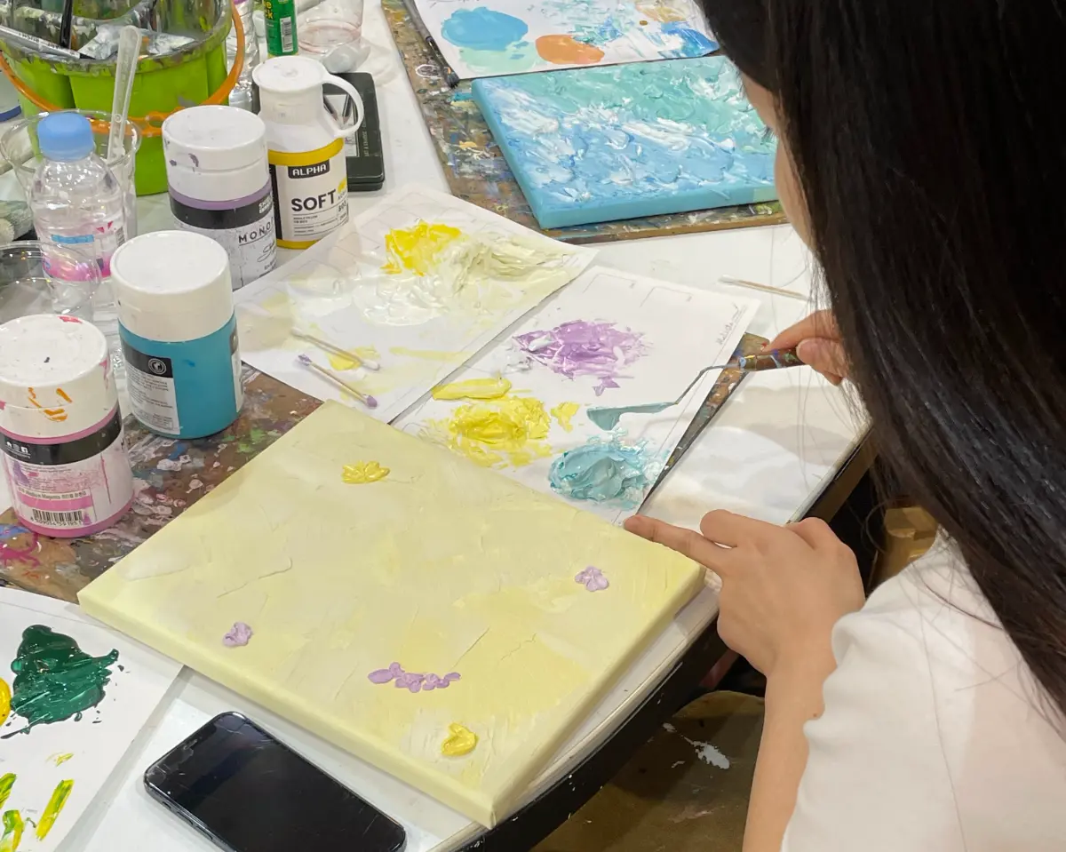 남산뷰 화실에서 즐기는 와인 & 나이프페인팅