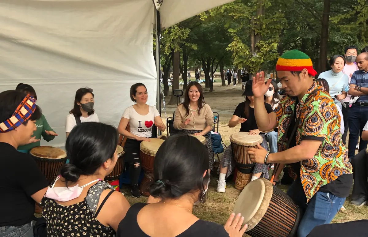 한강에서, 우리끼리 작은 젬베 축제!