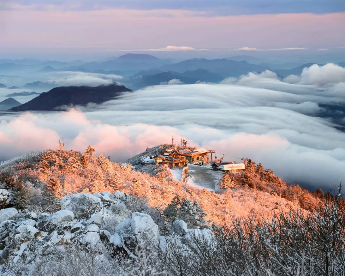 곤도라 타고 만나는 덕유산 눈꽃 기차여행